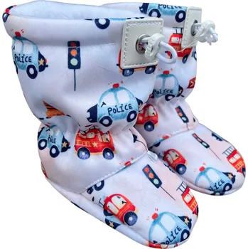 Capáčky Softshellové capáčky s microfleecem Policisté a hasiči - KUKUKAM 6-12 měsíců Bílá