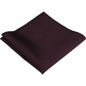 Látkový kapesník Černý pánský kapesníček s růžovými (magenta) puntíky