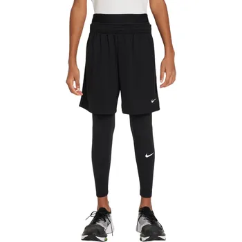 Dětské kompresní 7/8 legíny s vysokým pasem Nike B PRO DRI-FIT TIGHT 24 černé FJ6821-010 - L | UK 9,5 | US 12