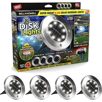 Dekorativní svítidlo Sada kruhových solárních světel Disk Lights