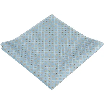 Látkový kapesník Světle modrý pánský kapesníček s jemným geometrickým vzorem