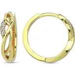 Lillian Vassago Zlaté kroužkové náušnice se zirkony 1,5 cm LLV98