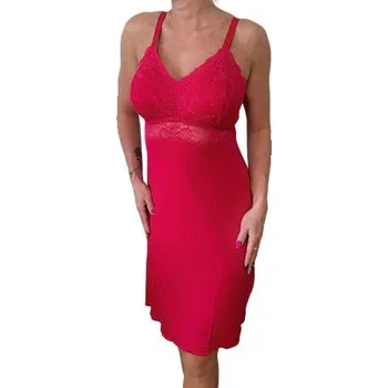 Dámská noční košile Dámská luxusní košilka Follia Marisel červená červená L