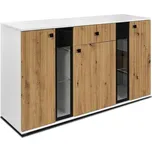 Komoda Silos LAMELY dub artisan/bílá