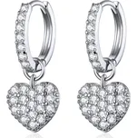 Elenys stříbrné náušnice Třpytivá srdce
