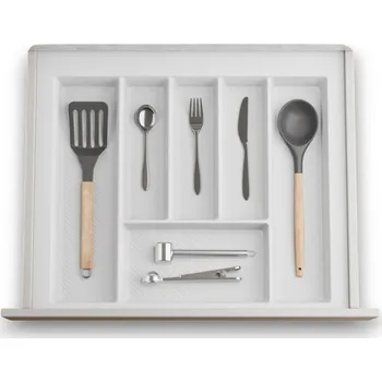 Příborník do zásuvky IN-DURO Příborník STRIPES 49 - 55 cm s hloubkou 42 - 49 cm, bílá