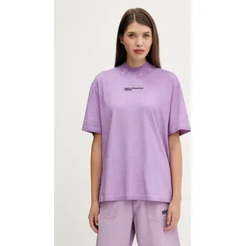 Pánská móda Bavlněné tričko Karl Lagerfeld Jeans A3W17052 fialová 44X, vel. M