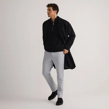 Pánské kalhoty Reserved - Kostkované kalhoty chino - světle šedá - 259BK-09P - 259BK-09P-33-2