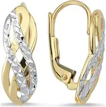 Lillian Vassago Patentové zlaté náušnice s gravírem LLV46-GER047