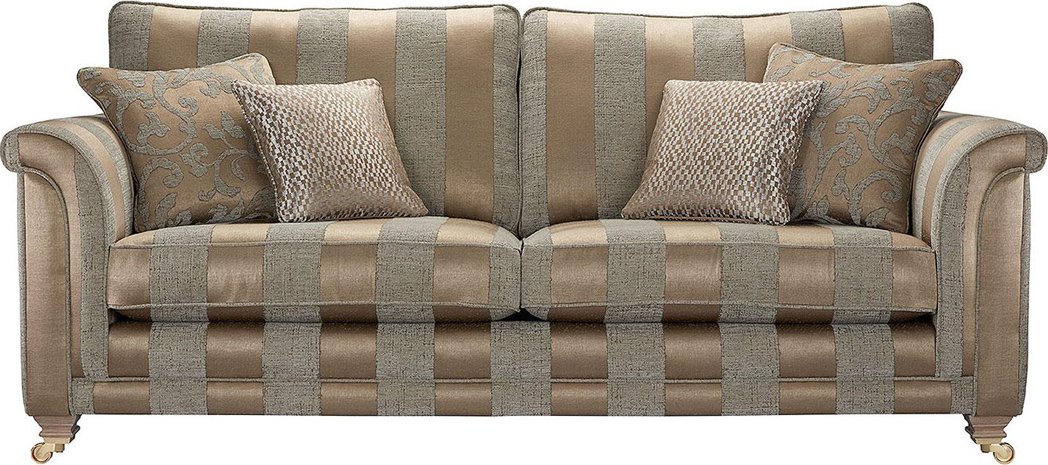 BARRINGTON FURNITURE Luxusní pohovka Fleming zlatý a zelený pruh