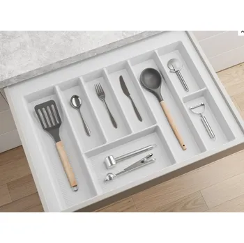 Organizace kuchyně IN-DURO Příborník STRIPES 59 - 65 cm s hloubkou 42 - 49 cm, bílá