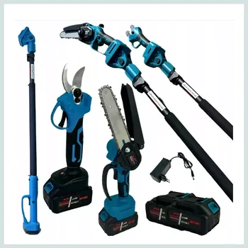 Zahradní nůžky 3v1 - Teleskopické akumulátorové nůžky na větve a řetězová pila