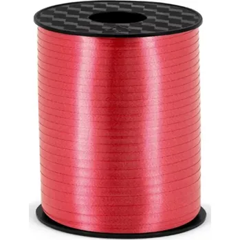 Stuha Plastová dekorativní červená stuha na balónky 225 m