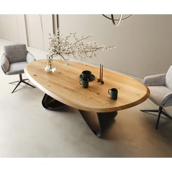 Jídelní stůl DELIFE Edge 220 x 120 x 2,5 cm přírodní dub 