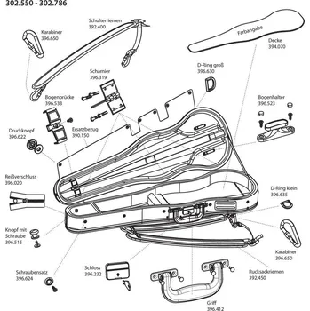 Smyčcový nástroj GEWA ZámekUzamykatelný zámek 824