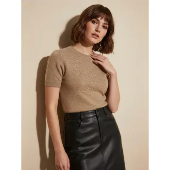 Dámský svetr Sinsay - Svetrová halenka s příměsí vlny - hnědá - 367EU-84M - 367EU-84M-M