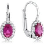 Lillian Vassago Zlaté patentové náušnice s barevnými a čirými