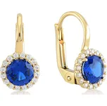 Lillian Vassago Zlaté patentové náušnice s barevnými a čirými a