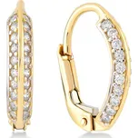 Lillian Vassago Patentové náušnice zdobené zirkony, kombinované