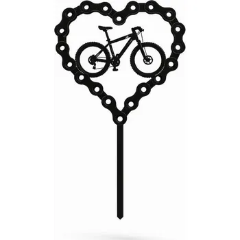 Srdce z řetězu - dortový zápich