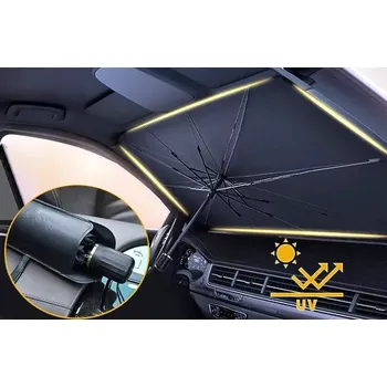 Zimní clona Skládací sluneční clona – děštník - na čelní sklo automobilu
