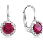 Lillian Vassago Patentové zlaté náušnice s barevnými a čirými