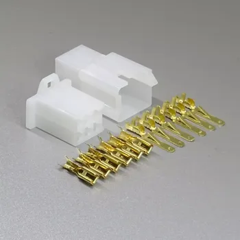 Elektrická zásuvka Sada konektoru Faston 2.8 mm, 6 pólů, bílá