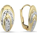 Lillian Vassago Zlaté patentové náušnice s gravírem LLV46-GER059