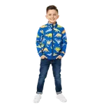 KUGO CHLAPECKÉ MIKINY S DINOSAURY HC9303 Velikost: 122, Barva: Modrá