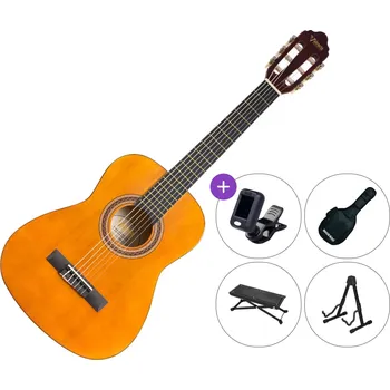 Klasická kytara Valencia VC102 SET Natural Poloviční klasická kytara pro dítě