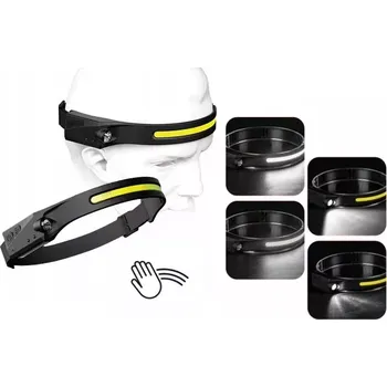Čelovka Nabíjecí COB LED čelovka se senzorem pohybu 2v1 – Head Lamp