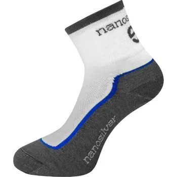 nanosilver® Cyklo ponožky se stříbrem + Coolmax® světlé s modrou Velikost: L 43/46