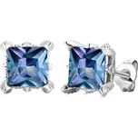 ELENYS Royal Fashion stříbrné pozlacené náušnice Alexandrit