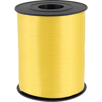 Stuha Plastová dekorační stuha žlutá 225 m