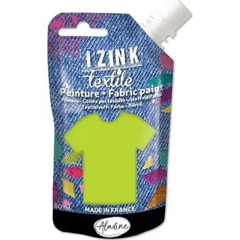 Speciální výtvarná barva Aladine Izink Barva na látky Light Green 80 ml