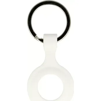 Pouzdro na mobilní telefon Silikonové pouzdro klíčenka pro Apple AirTag, bílá