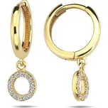 Lillian Vassago Zlaté kroužkové náušnice s kruhem se zirkony 1,3