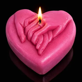 Svatební dekorace Vonná svíčka Svíčka zamilovaných | 80 g | Svíčkománie3D | Barva: Růžová