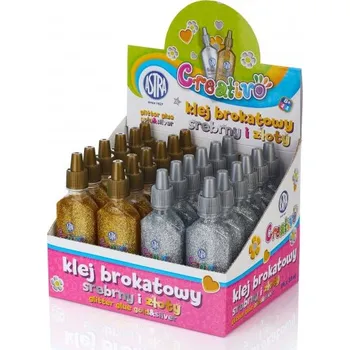 Kancelářské lepidlo CREATIVO Glitrové lepidlo se třpytkami 35ml, zlatá, 332118001