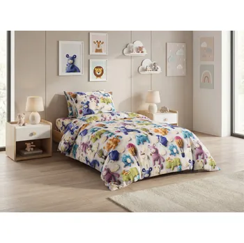 Povlečení Dětské povlečení z mikrovlákna WOOLIMALS barevné Rozměr povlečení: 70 x 80 cm | 140 x 200 cm
