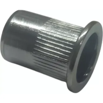 Matice Nýtovací matice M5 s plochou hlavou, rýhované tělo, ocel se zinkem bílým (2,5–5,0 mm)