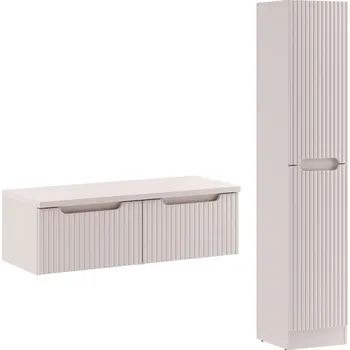 Koupelnový nábytek Koupelnová sestava Nova Cashmere I se skříňkami a deskou 100 cm kašmírová