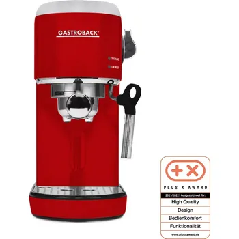 Kávovar Gastroback 42719 Design Espresso Piccolo – červený pákový kávovar