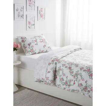 Pokrývka hlavy Sinsay - Květovaný povlečovací set - růžová - 911JM-30X - 911JM-30X-ONE