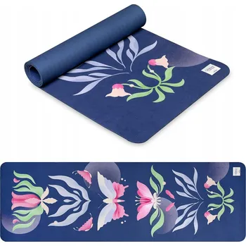 podložka na cvičení Spokey The Bloom Mat K944487 183 × 61 × 0,4 cm modrá/růžová/zelená