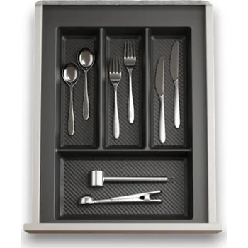 Organizace kuchyně IN-DURO Příborník STRIPES 29 - 35 cm s hloubkou 42 - 49 cm, antracit