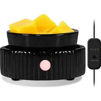 Aroma lampa Ohřívač vosku se 4 časovači a PTC ohřevem, keramická vonná lampa, vonná lampa 3 v 1, elektrický