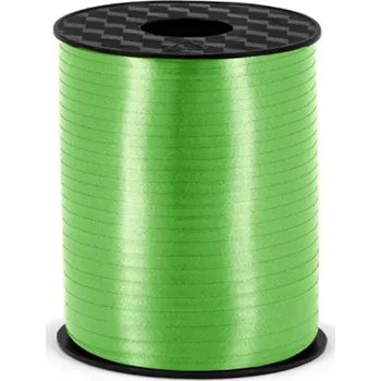 Stuha Plastová dekorační stuha na balonky světle zelená 458 m