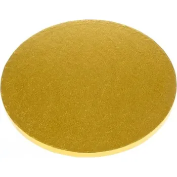 Podložka pod dort vyztužená zlatá, průměr 30 cm, pro anglický stojan