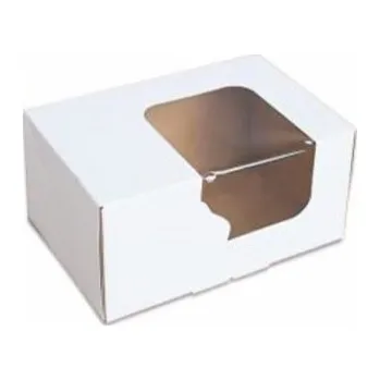 Krabice na pečivo Bílá dortová krabice s okénkem v balení 16,5x11x8 cm. 250 ks.